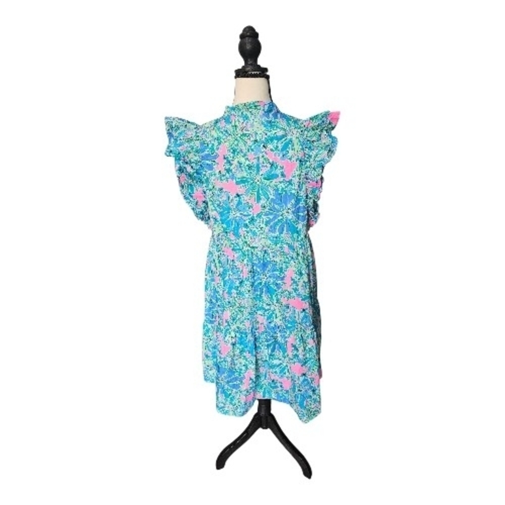 Lilly Pulitzer Aldena Ruffle Sleeve Cotton Dress - Picture 7 of 8